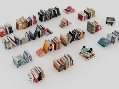 100 unique books 002 3D model