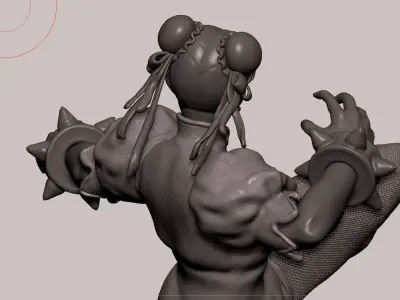 Street Fighter Chun Li - 3D Printing Model Diorama Figure  3D print model