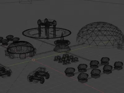 Mars colony 3D model