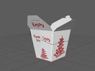 Chinese Takeout Box 3D model