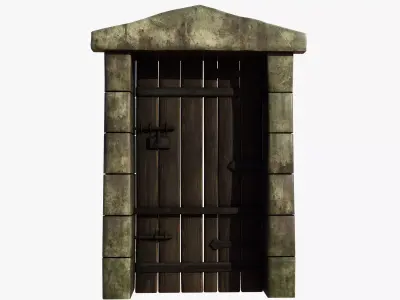 Medieval Door  Low-poly 3D model