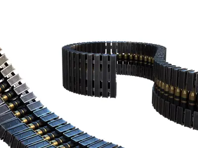 Ammo Feed Chute with Ammo Low-poly 3D model