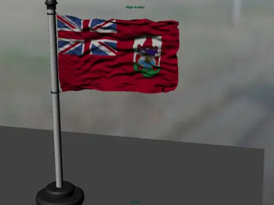 Bermuda flag 3D model