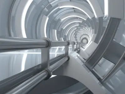 Sci-Fi Futuristic Corridor 3D model purchase