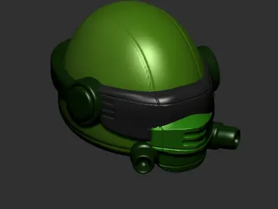 helmet high poly sculpt 3d printable  3D model 102