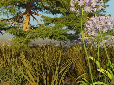 Agapanthus field 3D model
