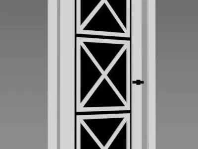 Mirrored interior door in classic style 3D model