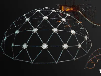 Post Apocalyptic Playground Equipment VOL 1 Low-poly 3D model