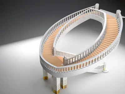 Helical Stairs 3D model