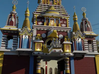 Gita Press Gate Low-poly 3D model