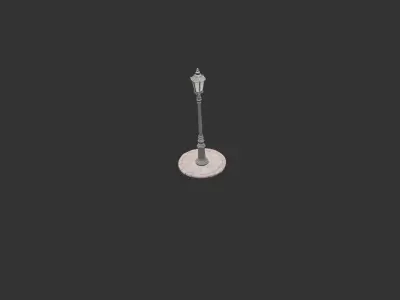 Victorian Street Lamp Low-poly 3D model