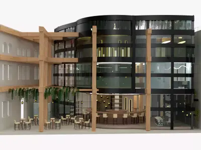3 Floor Building 3D model