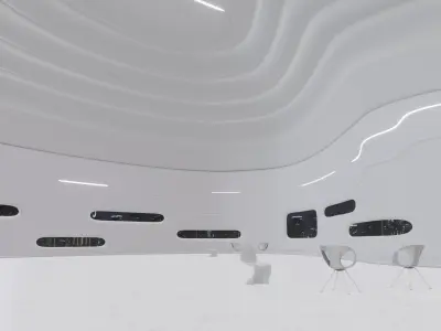 Sci-Fi Futuristic Exhibition Hall 3D model