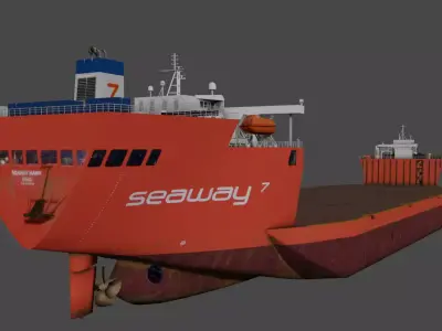 Heavy load vessel SEAWAY HAWK Low-poly 3D model