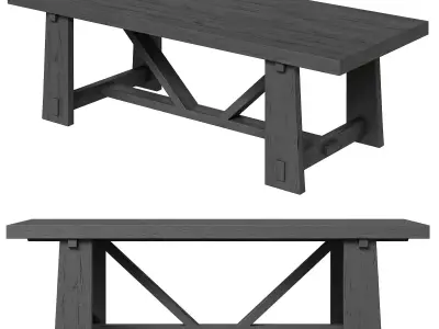 BR Home Dining Table Ashland 3D model