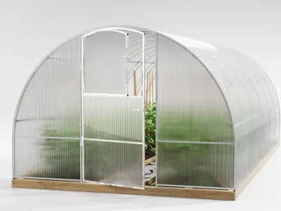 Greenhouse with plants in it 3D model