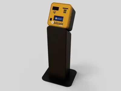 Bitcoin ATM Machine Low-poly 3D model