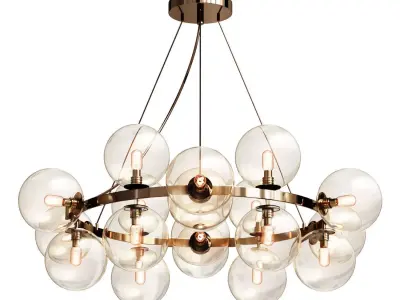 Maytoni Dallas G9 Pendelleuchte Gold Bernstein MOD548PL-25G 3D model