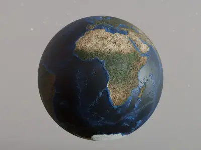 Planet Earth 3D Low-poly 3D model