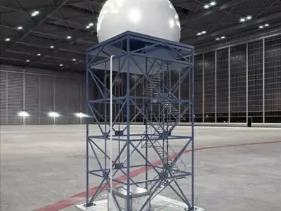 Dome Stairway Tower 3D model