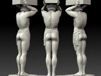 Atlant of the hermitage 3D print model