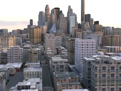City 64 Low-poly 3D model