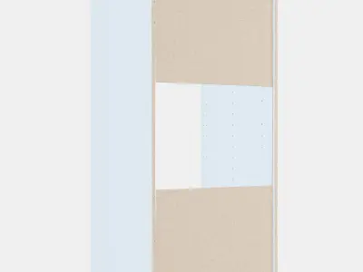 METOD High cabinet frame for fridge-oven Low-poly 3D model