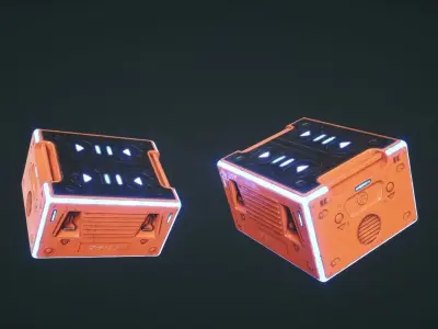 Sci Fi Box Tool Low-poly 3D model