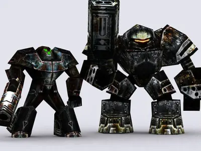 3DRT-Warbots Micromarines Low-poly 3D model