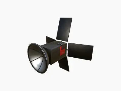 Satellite G04 Steel Red - SciFi Space Design Low-poly 3D model