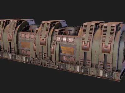 Metal Pump Low-poly 3D model