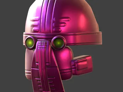 Gas mask helmet 3d model scifi Low-poly  Low-poly 3D model 297