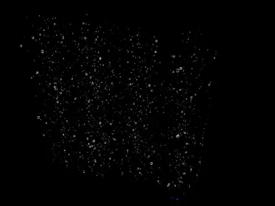 Bubbles B snow falling 3D model