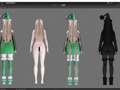 Christmas elf - UE5 - Unity - Blender - Animated Low-poly 3D model