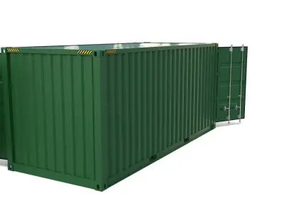 20ft Shipping Container Side Open 3D model