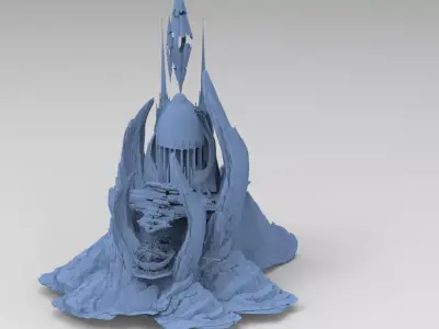 Crystal Light moon  towers  3D model