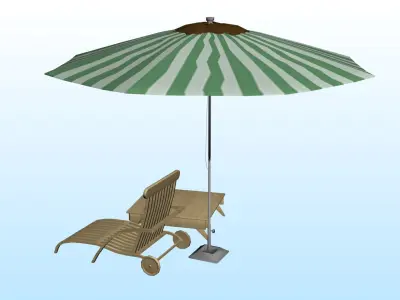 OUTDOOR FURNITURE 33 Low-poly 3D model