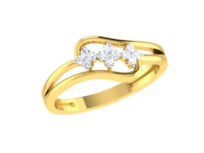 Women Ring  Render 3dm STL OBJ FBX Details 3D print model 273
