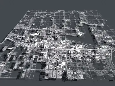 Cityscape Las Vegas Nevada USA 3D model