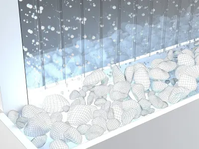 Freestanding Water Bubbles Panel 3D model