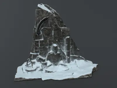 Buddha Rock Low-poly 3D model get