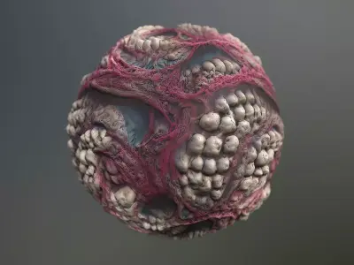 Material Skin Monster 6 Seamless PBR Texture Texture