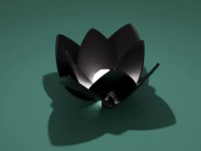 Lotus Flower lamp Table 3D model