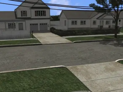 Suburban Street Scene 3D model