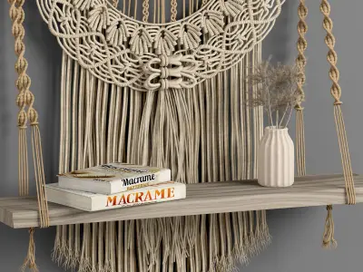 macrame set decor 07 3D model
