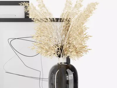 Decorative Set Housewolf Low-poly 3D model