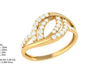 Women Ring  Render 3dm STL OBJ FBX Details 3D print model 293