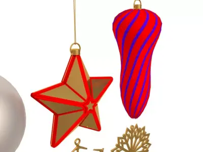 Christmas Toys and Christmas Ornament 3D model