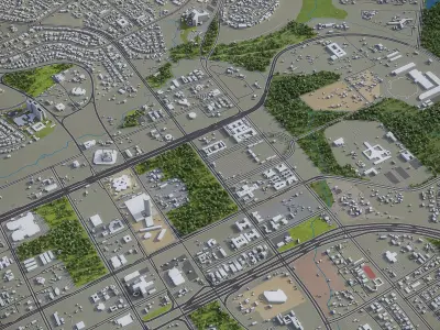 Abuja - City 3D Model Low-poly 3D model