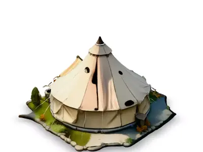 Detailed 3D Camping Tent Model Low-poly 3D model